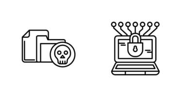 Infected File and Money Hacking Icon vector