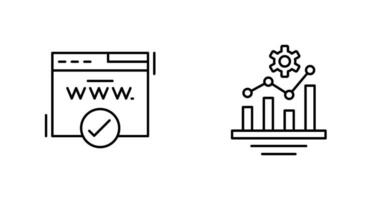 Domain and Bar Icon vector