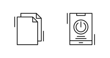 Copy and Power Icon vector