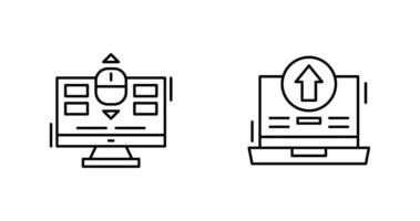 Scroll and Upload Icon vector