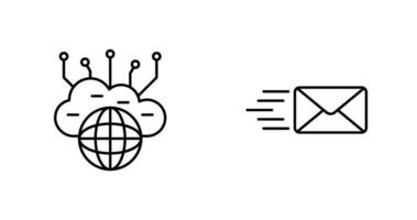Computing Cloud and Mail Icon vector