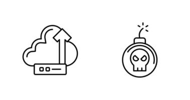 Cloud and Bomb Icon vector