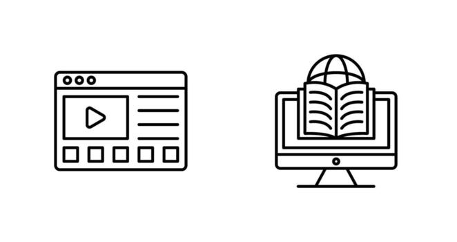 Online Tutorials and Learning Icon vector