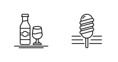 Soft Drink and Popsicle Icon vector