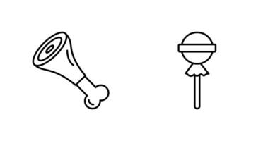 Meat and Candy Icon vector