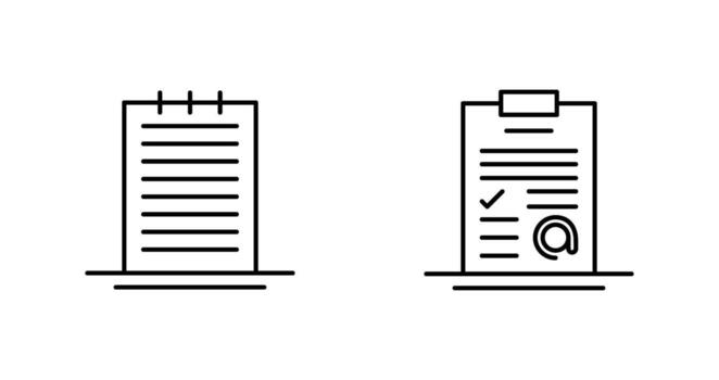 notas y a firmar icono vector