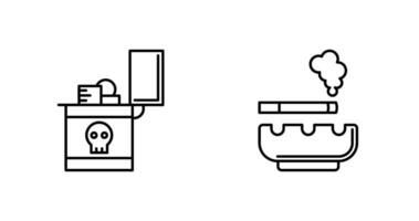 Zippo and Cigarette Icon vector
