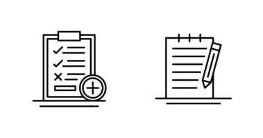 Medical Examination List and Check Up List Icon vector