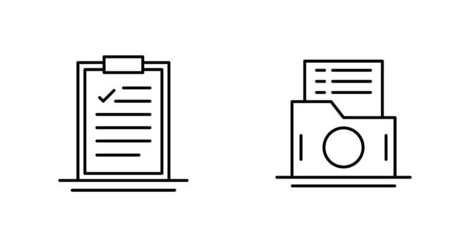 portapapeles y lista carpeta icono vector