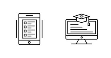 Online Test and Online Learning Icon vector