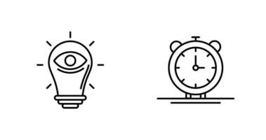 visionary and Alarm Bell Icon vector