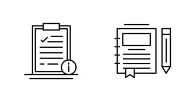 Info and Journal Icon vector