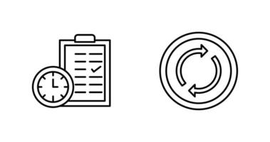 Time Planing and Loop Icon vector