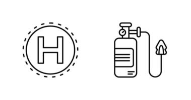 Helipad and Oxygen Icon vector