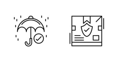 keep dry and delivery box Icon vector