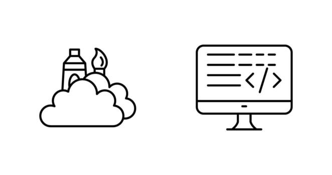 creative and coding Icon vector