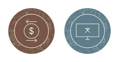 transaction and disconnected network  Icon vector