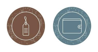 sale tag and wallet  Icon vector