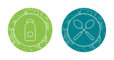 syrup and spoon Icon vector