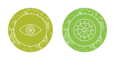 eye and optical diaphram Icon vector