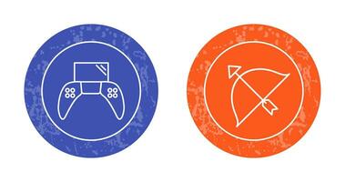 Play Station and Archery Icon vector