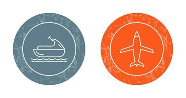 Jet Ski and Plane Icon vector