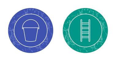 Water Bucket and Ladder Icon vector