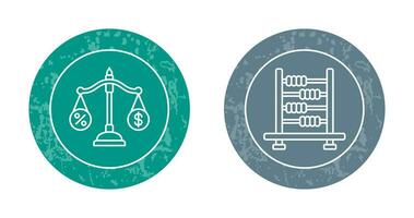 Scale and Abacus Icon vector