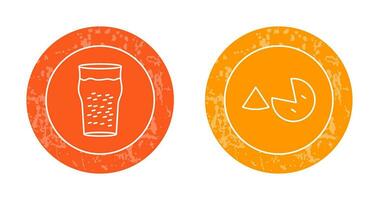 Pint of Beer and Pie Icon vector