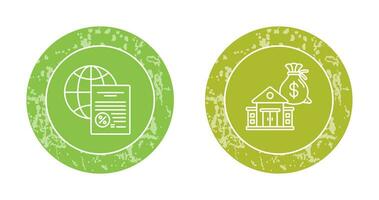 Global and Mortgage Icon vector