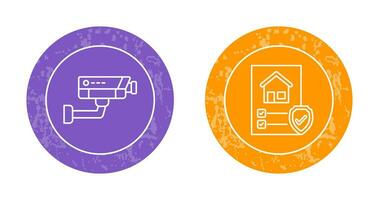 Cctv and Protection Icon vector