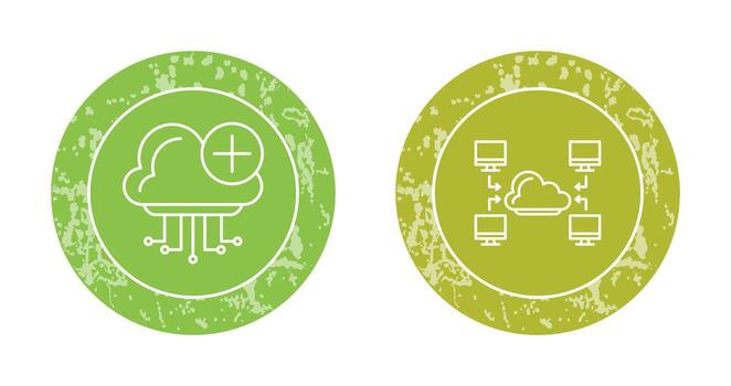 Cloud Computing and Computer  Icon vector