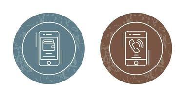 E wallet and Incoming Call Icon vector