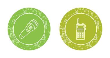 Trimmer and Communication Icon vector