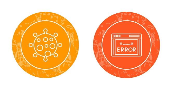 Virus and Error Code Icon vector