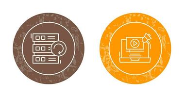 Backup and Video Marketing Icon vector