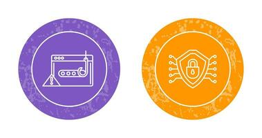 suplantación de identidad contraseña y seguridad icono vector