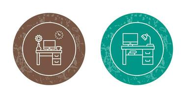 Work Table and Workplace Icon vector