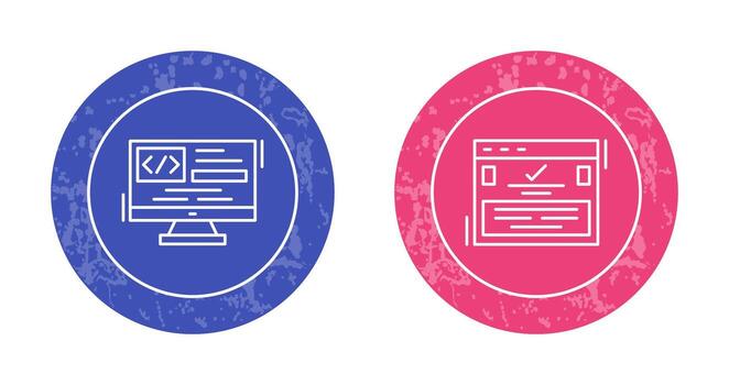 codificación y completar icono vector