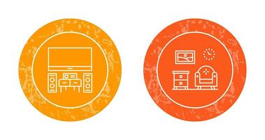 Home Theater and Living Room Icon vector