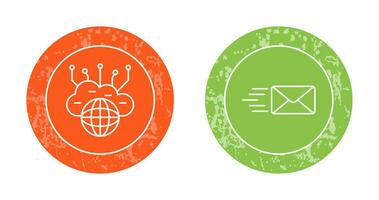 Computing Cloud and Mail Icon vector
