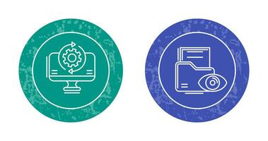 Synchronization and Data Visualization Icon vector