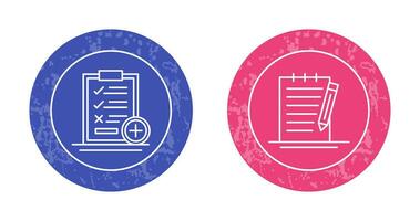 Medical Examination List and Check Up List Icon vector