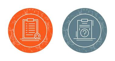 List Protection and Question Icon vector