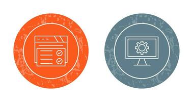 Web Browser and Monitor Screen Icon vector