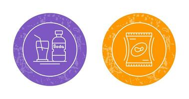 Soda and Snack Icon vector