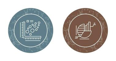 Plot and Pie Chart Icon vector