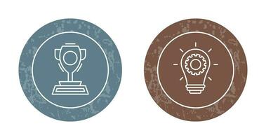 Trophy and Innoation Icon vector