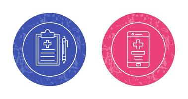 Medical Record and Medical App Icon vector