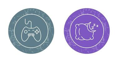 joystick and Pillow Icon vector